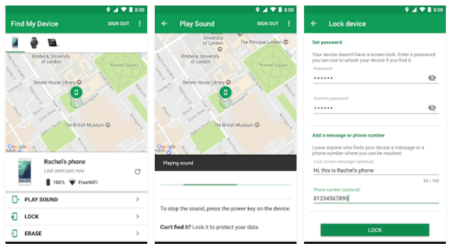 find my device android